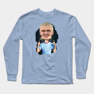 Caricature of Erling Haaland Long Sleeve T-Shirt